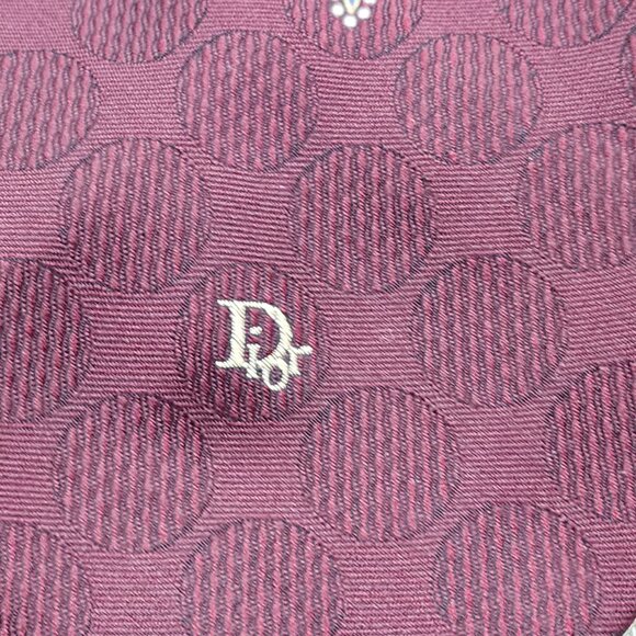Christian Dior Men's Embroidered Pattern Silk Tie - OS - Picture 3 of 4